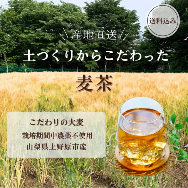 山梨県上野原市産：農薬不使用の麦茶